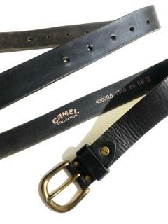 CAMEL COLLECTION Leather Belt BLACK