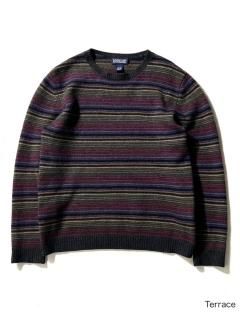 90's LANDS' END 100% Cashmere Mulch Border Knit