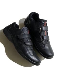 PRADA Leather Velcro Sneaker BLACK (26.5〜27.0)