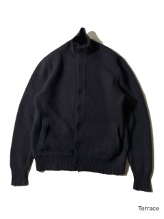 90’s High Neck Knit Jacket BLACK
