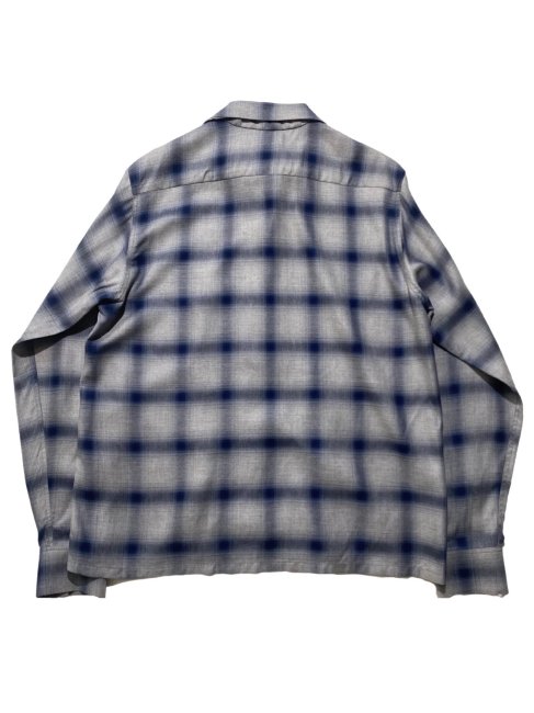 GENERAL 100% Rayon Ombre Check Open Collar Shirt
