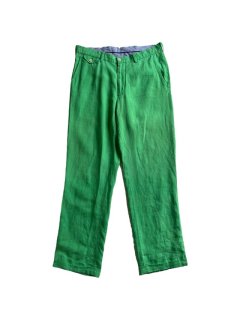 Polo Ralph Lauren Linen Trousers GREEN (実寸W33L30)
