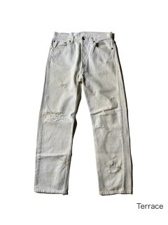 90's Levi's 501 Damage White Denim Pants MADE IN U.S.A. ( 実寸W32 L30）