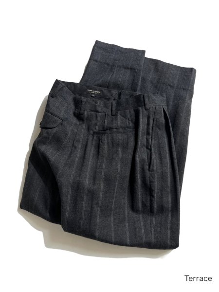 90's COMME des GARCONS HOMME PLUS 2tuck Stripe Trousers (実寸W29 ...