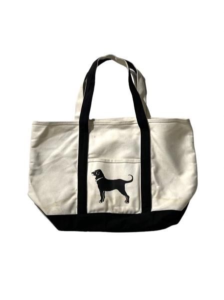 Black dog tote online bag