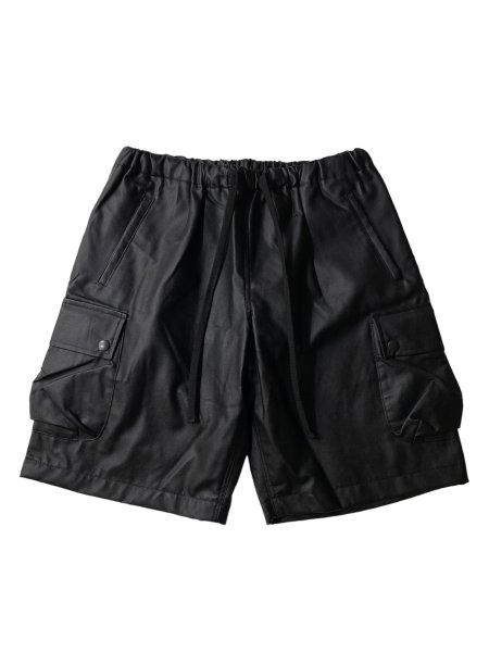 Leather Cargo Shorts BLACK - Lemontea Online Shop