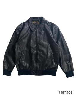 90's Leather Jacket BLACK