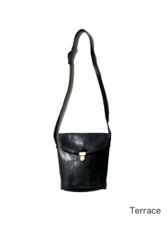80's COACH Leather Shoulder Bag BLACK MADE IN THE UNITED STATES