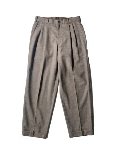 90's COMME des GARÇONS HOMME 2tuck Melange  Wool Trousers (実寸 W33 L28)