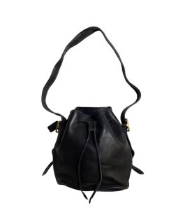 COACH Grabtan Leather Shoulder Bag BLACK 