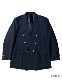 90's Double-breasted Navy Blazer