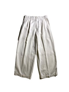 90's Linen 2tuck Buggy Trousers (実寸W34 L29)