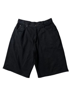 90's SOLO SEMORE Black Denim Baggy Shorts MADE IN U.S.A. W33