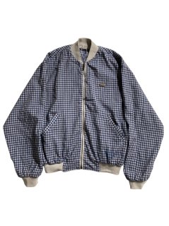 90's LACOSTE SPORT Gingham Check Cotton Blouson MADE IN FRANCE