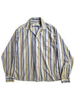 60's VAN HEUSEN Open Collar Stripe Shirt