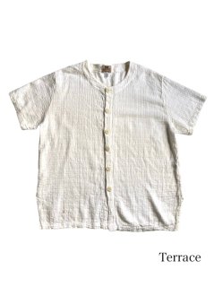 90's Euro Cotton No-collar S/S Shirt