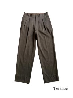 LANVIN Wool Inverted-pleats Trousers (実寸 W31 L30)