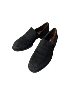 FRATELLI ROSSETTI Suede Penny Loafer MADE IN ITALY BLACK 7 (26.0㎝程度)