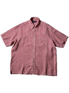 Brooks Brothers 100% Linen Gingham Check S/S Shirt