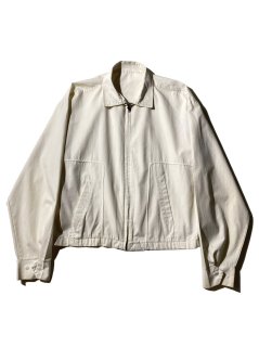50's Vintage Cotton Zip Jacket WHITE