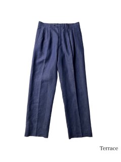 ROOTS 2tuck Linen Trousers MADE IN ITALY ( W33L32)