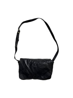 Leather Shoulder Bag BLACK