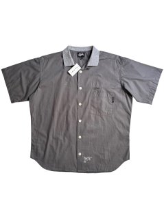 DEAD STOCK OLD STUSSY Switch Design Open Collar S/S Shirt