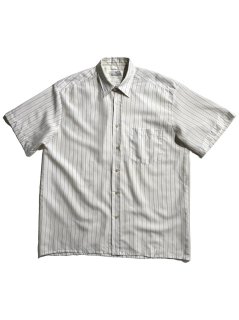 90's Euro Viscose Blend Stripe S/S Shirt