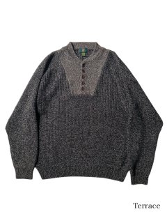 90’s CLUB ROOM Half-button Melange Knit 