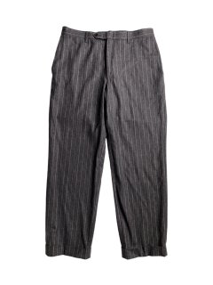 Euro Flano Wool Stripe Trousers MADE IN ITALY (実寸 W32 L28)