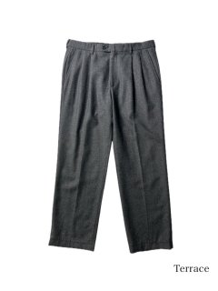 Flano Wool 2tuck Trousers  MADE IN ITALY (実寸 W34 L30)