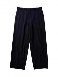 90's GIORGIO ARMANI Pure Wool Trousers BLACK MADE IN ITALY (実寸 W36 L31)
