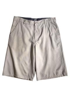 RUSTY Poly/Viscose Pin-Stripe Shorts (実寸 W36)