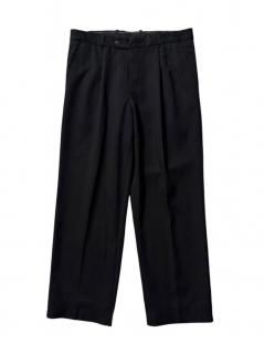 Euro Polyester/Wool 2tuck Stripe Trousers (実寸 W36 L28)