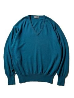 90's High Gauge Wool V-neck Knit  MADE IN ITALY