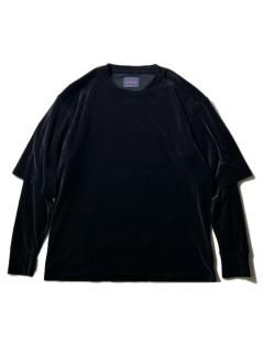 HAMNETT Fake Layered Velours L/S Shirt