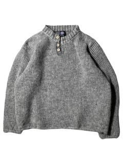 90's Wool Half-button Rib Knit