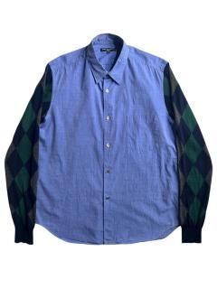 COMME des GARÇONS Knit Switching Design Shirt AD2010