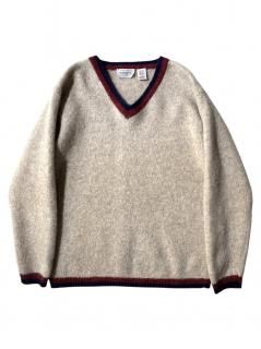 90s Shetland Wool V-neck Knit