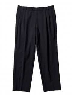 90s Euro Polyester/Wool 2tuck Trousers (実寸 W36 L30)