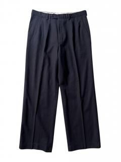 90’s Flano Wool 2tuck Trousers MADE IN ITALY (実寸 W32 L28)