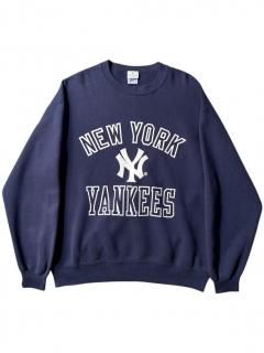 90s MLB NEW YORK YANKEES Print Sweat MADE IN U.S.A.