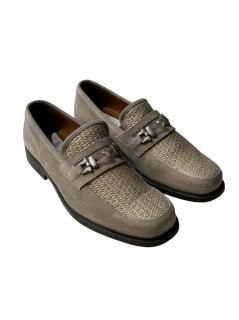 MORLACCHI UOMO Suede/Linen Loafer MADE IN ITALY (27.0cm程度)
