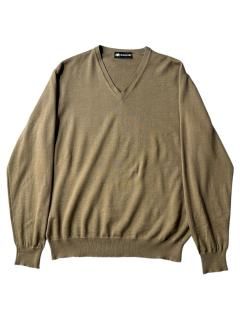 90's Wool/Acril High Gauge V-neck Knit 