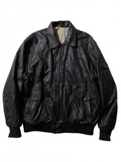 90s Leather Bomber Jacket