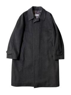 100% Pure Cashmere Balmacaan Coat CHARCOAL