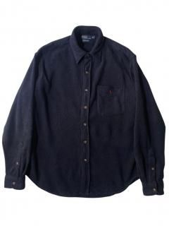 90s Polo by Ralph Lauren “LOWELL SPORT” Fleece Shirt NAVY