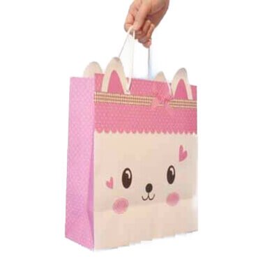 可愛い猫グッズ 雑貨 可愛いネコフェイス プレゼント用手提げ紙袋
