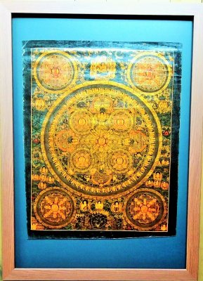 釈迦牟尼佛曼荼羅　マンダラ：タンカサイズ46cm×57cm　曼荼羅　仏画　タンカ（額縁なし