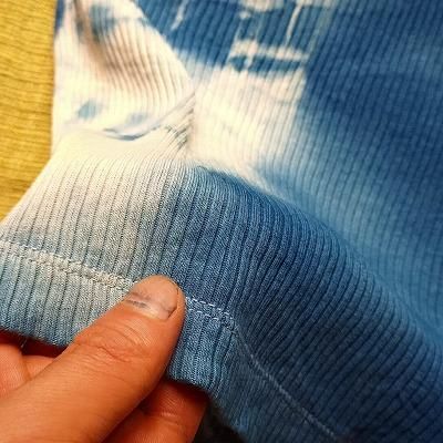 オーガニックコットン タンクトップ 天然無化学インド藍染め